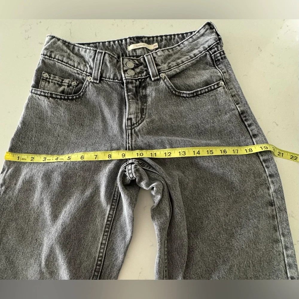 Levi's women’s Black and Gray superlow Jeans - Picture 8 of 10